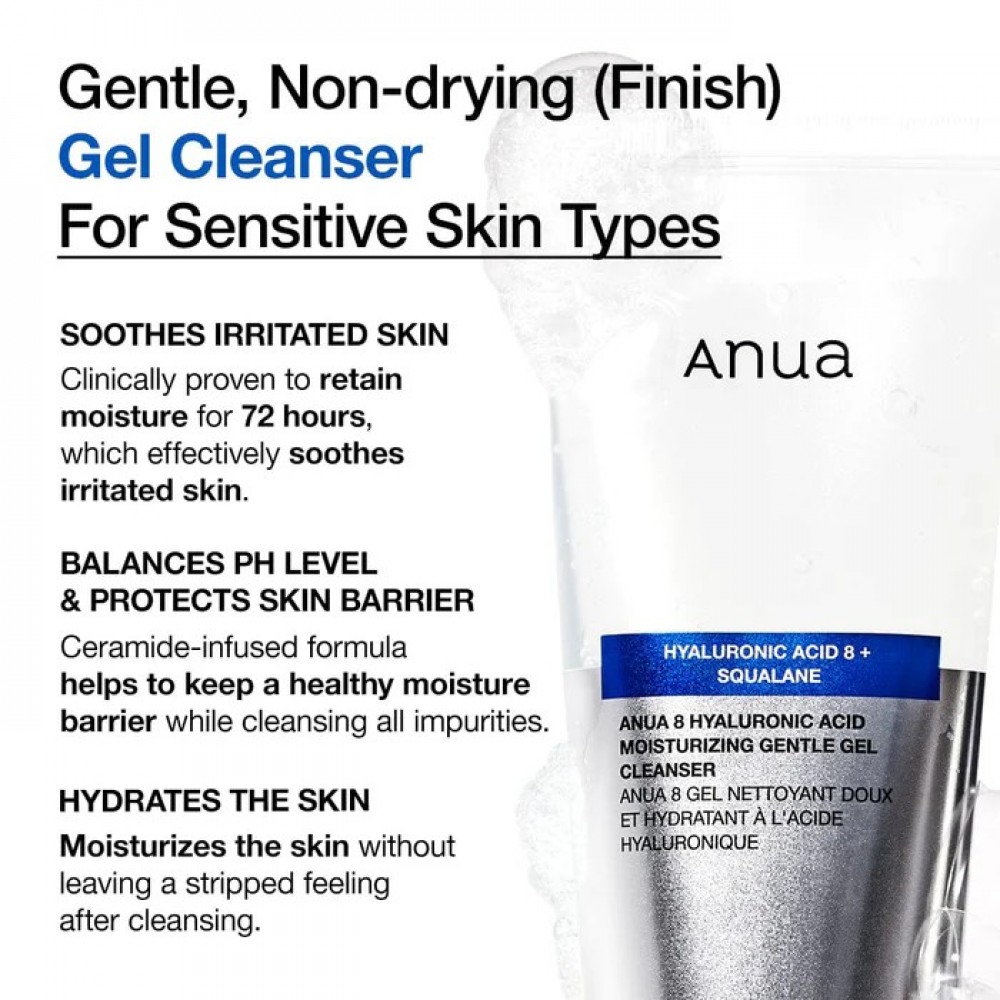 8 Hyaluronic Acid Moisturizing Gentle Gel Cleanser 150ml